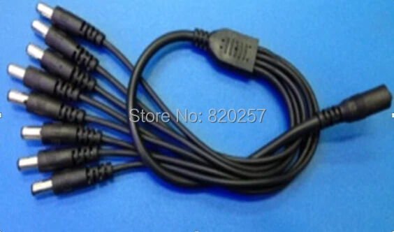 

Free shipping 5pcs lot 1 to 8 power cable, 1 male to 8 female DC connector, Splitter Cable