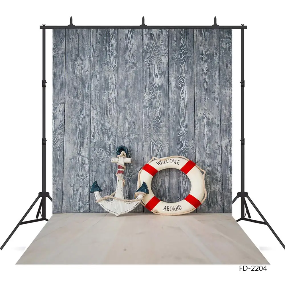 Grunge Wood Board Sailing Vinyl Photography Background for Photo Studio Custom Portrait Children Baby Photo Backdrops Photobooth