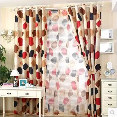 Whole dodechedron rustic curtain finished product curtain piaochuang curtain ocean island design the wind very comfortable feel