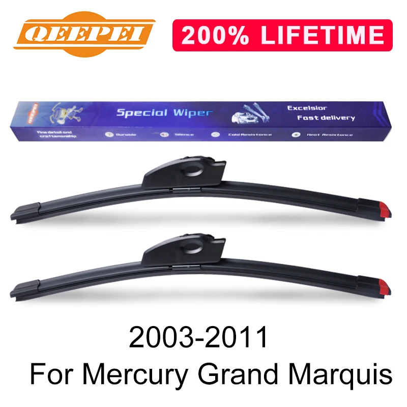 

QEEPEI Replace Wiper Blade For Mercury Grand Marquis 2003-2011 Silicone Rubber Windshield Windscreen Wiper Auto Car Accessories