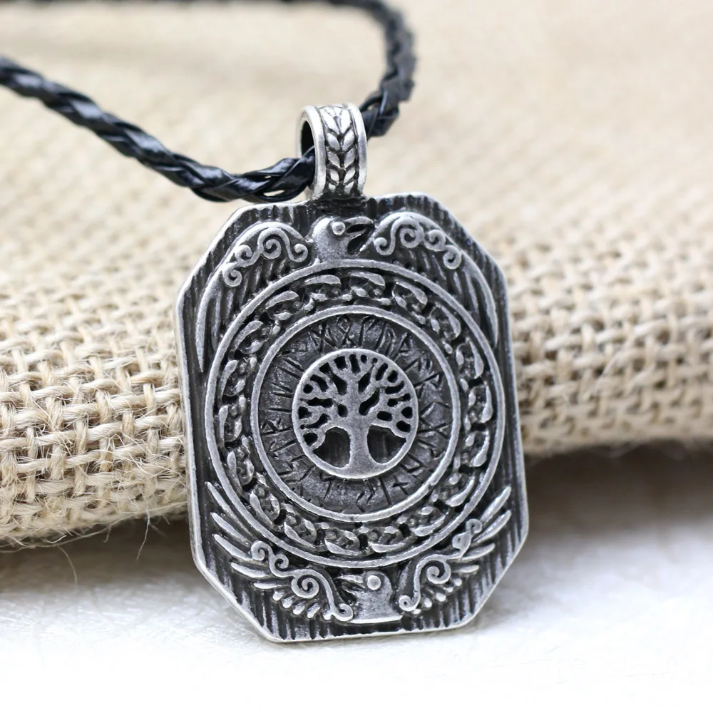 

10pcs Norse Vikings Legendary The Daily Tree of Life Necklace Viking Nordic Talisman Pendant