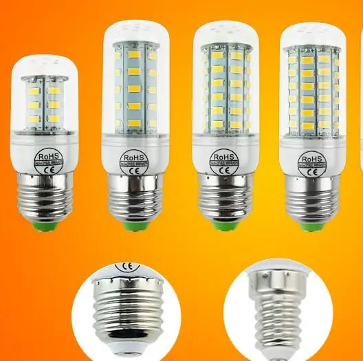 

E27 LED Lamp E14 LED Bulb SMD5730 220V Corn Bulb 24 36 48 56 69 72LEDs Chandelier Candle LED Light For Home Decoration