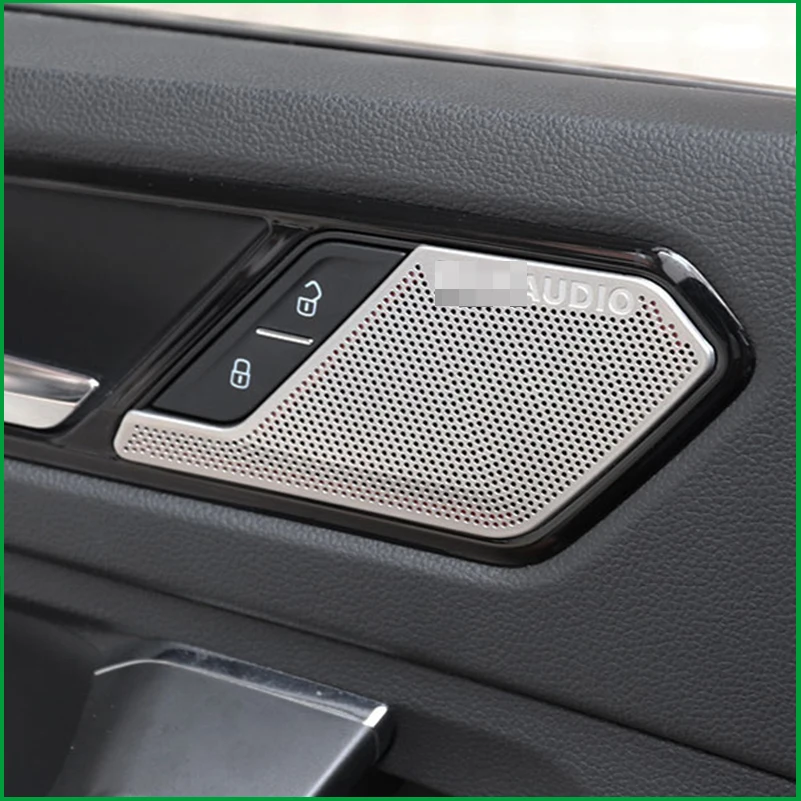 For Volkswagen Tiguan MK2 LHD 2017-2021 Car Interior Audio Speaker Sound Cover Decorating moldings Cover Sticker Trim Decoration