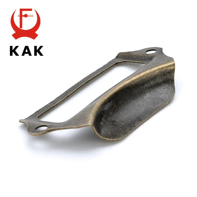 Kak Antiek Messing Metalen Label Pull Frame Handvat Bestand Bedrijf Naam Kaarthouder Voor Meubels Kast Lade Box Case Hardware