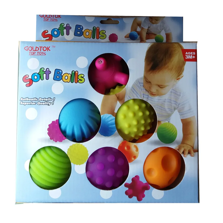 Textured Multi Ball develop baby tactile senses practical ability toy touch hand Training soft ball parent child interaction