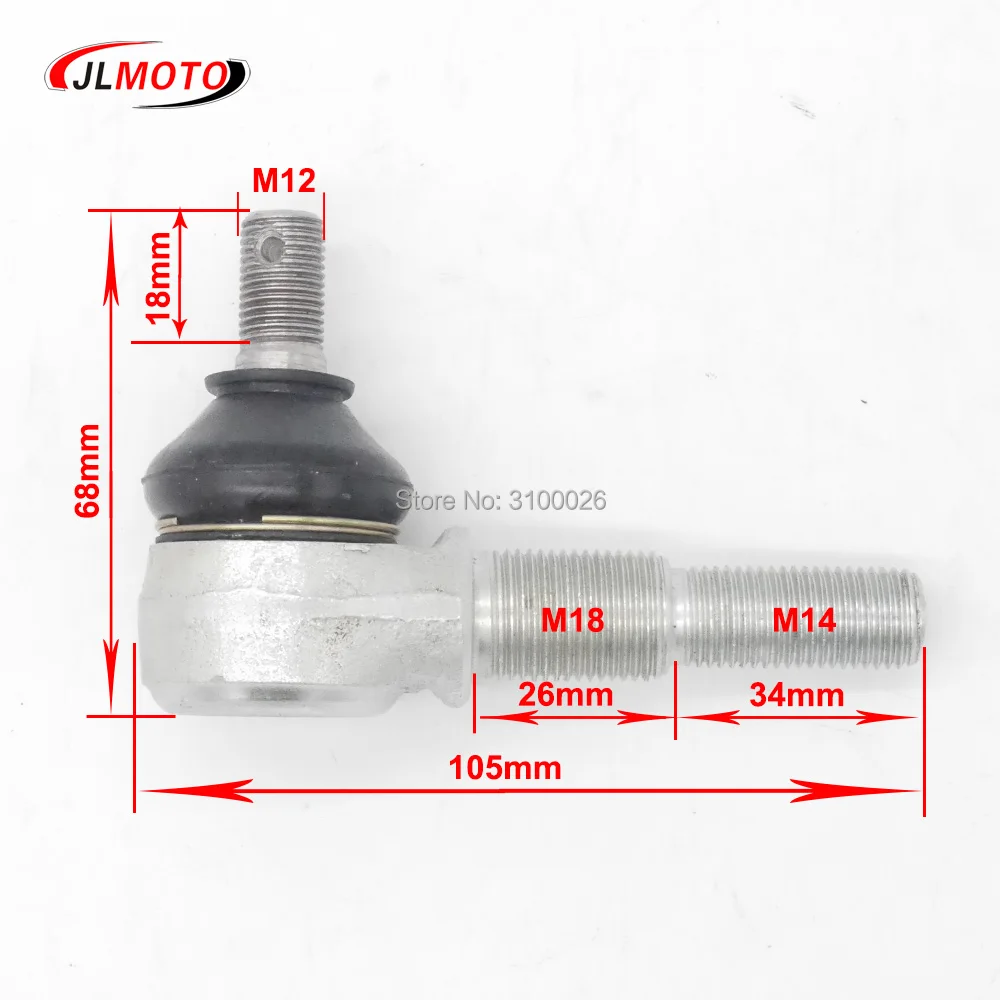 M12X60mm M10X60mm M18 Adjustable Ball joint Kit Fit For Bashan Kangchao 200-7 250cc 200cc electric ATV UTV Go Kart Buggy Parts