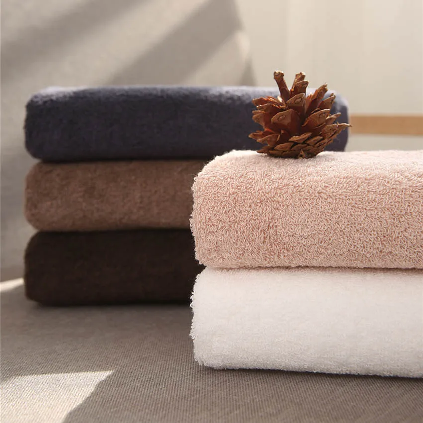 

Plain Cotton Face Towel High Quality 85x34cm Adults Shower Towels Solid Bath Hand Towel 5 Colors serviette toalla Handtuch