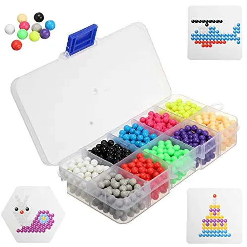 Kit de perles magiques en bois pour enfants, bricolage, pulvérisation d'eau, perles exécutives à la main, jouets de puzzle 3D, jeu de balle