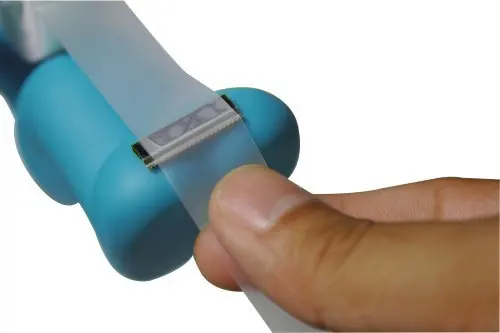 The New Blue Butt Station - Desk Accessory: Tape Dispenser Pen Memo Holder Clip Storage (blue & white)