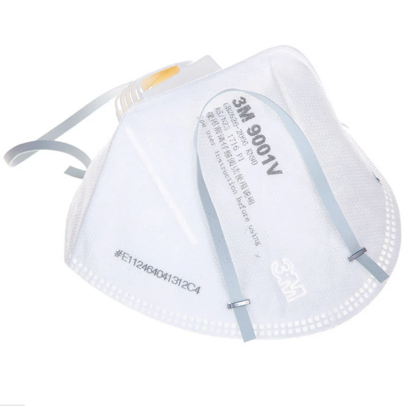 5pcs 3M 9001V Anti dust PM 2.5 Mask Anti influenza Breathing valve non woven fabric folding filter mask Adult KN90  safety masks