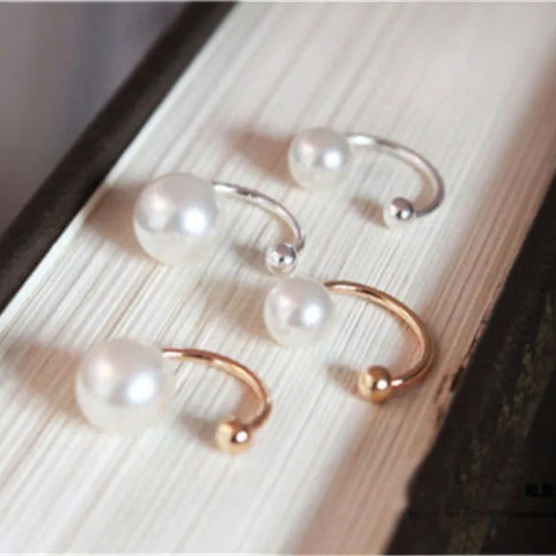 New Imitation Pearl Wrap Ear Cuff Cartilage Clip On No Piercing Earings Fashion Jewelry Brincos for Women Bijoux Wedding Gift