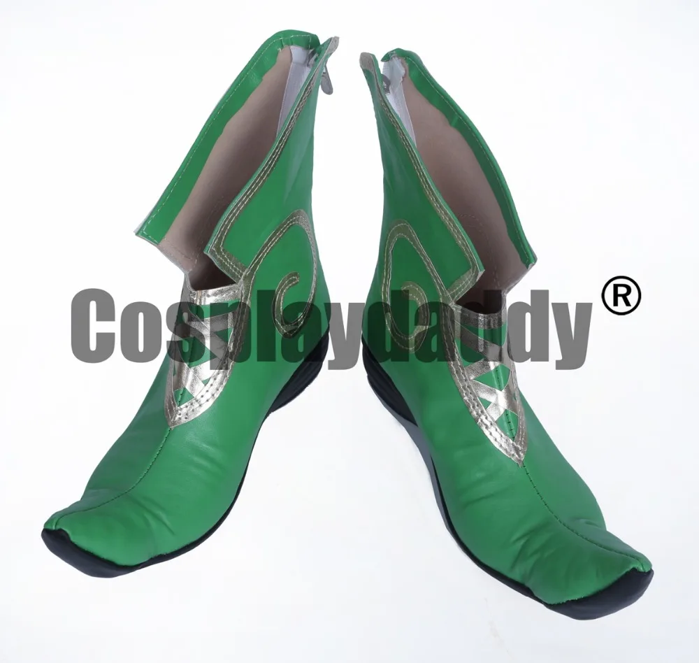 OW Tracer Green Short Cosplay Shoes Boots S008