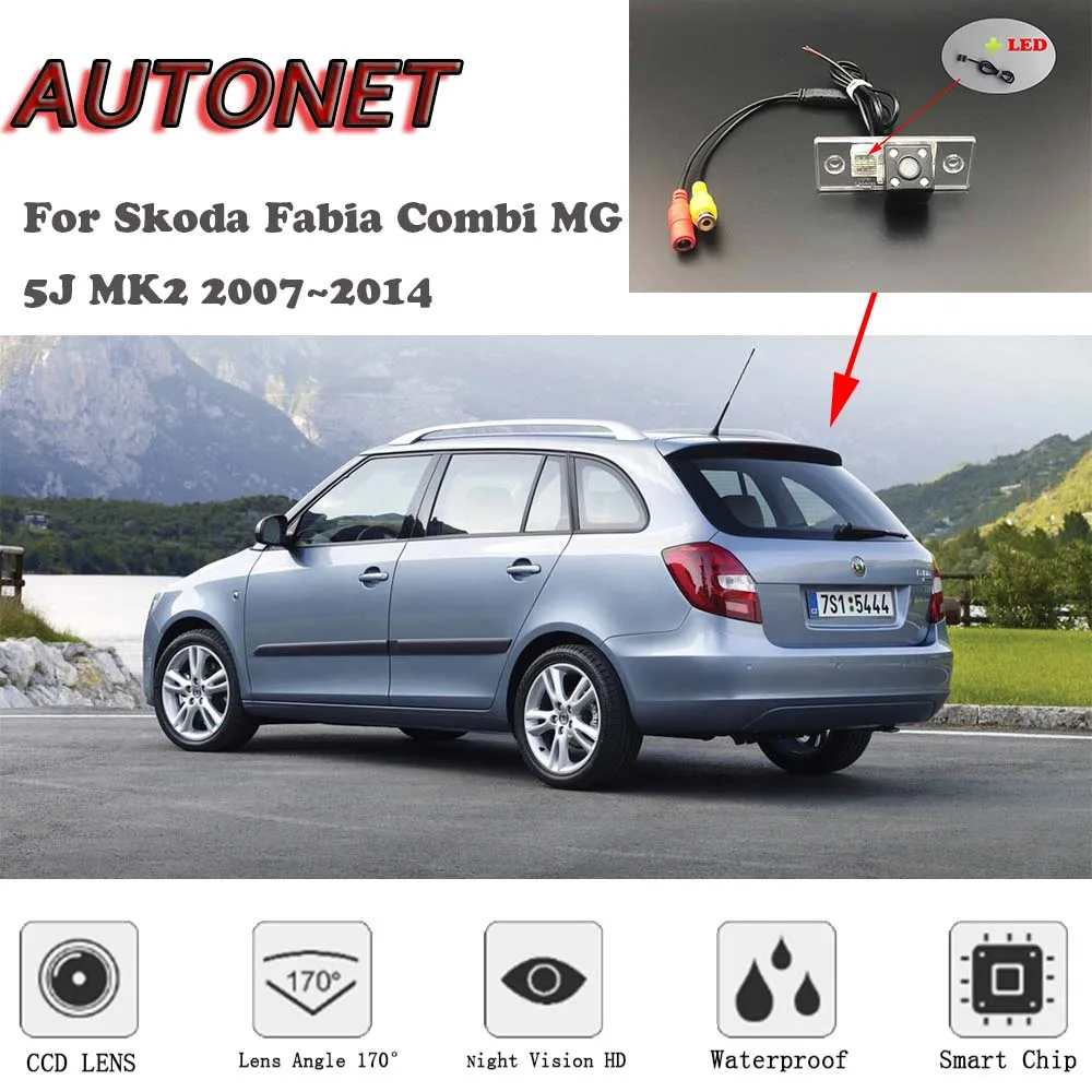 AUTONET HD Night Vision Rear View camera For Skoda Fabia Combi MG 5J MK2 2007~2014/Backup Camera/license plate camera