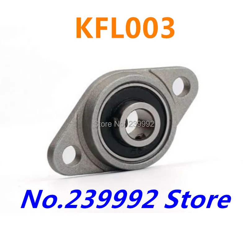 

3pcs/lot 17 mm diameter zinc alloy bearing housings KFL003 flange bearing housings with pillow block