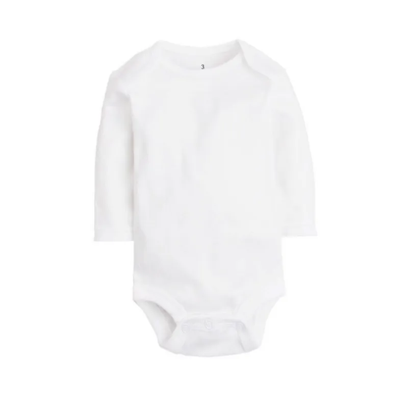 3PCS/LOT 2021 Top Quality Cotton Baby Rompers Long Sleeve White Color Baby Costume Newborn Boys&Girls Summer bebe Baby Clothes