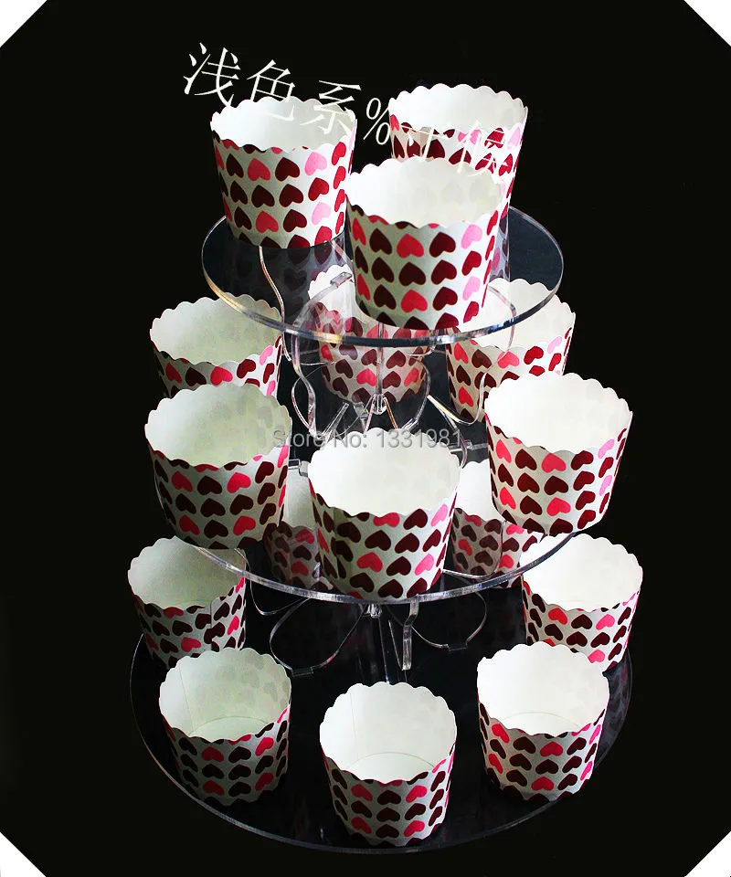 wedding decoration 3 Tier unique Butterfly clear Layout Beautiful grace Acrylic Cupcake Stand Party / Wedding / Festival Supplie