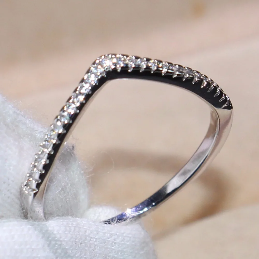 Victoria Cute Fashion Stunning Jewelry 925 Sterling Silver Drop Shipping AAA Pave CZ Zirconia Women Wedding Engagement Band Ring