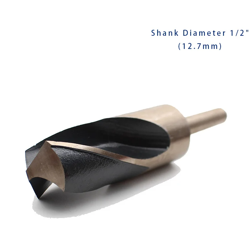 1Pc 30mm 30.5mm 31mm 35mm 36mm HSS Reduced Straight Crank Twist Drill Bit Shank Dia 12.7mm 1/2 inch for Steel