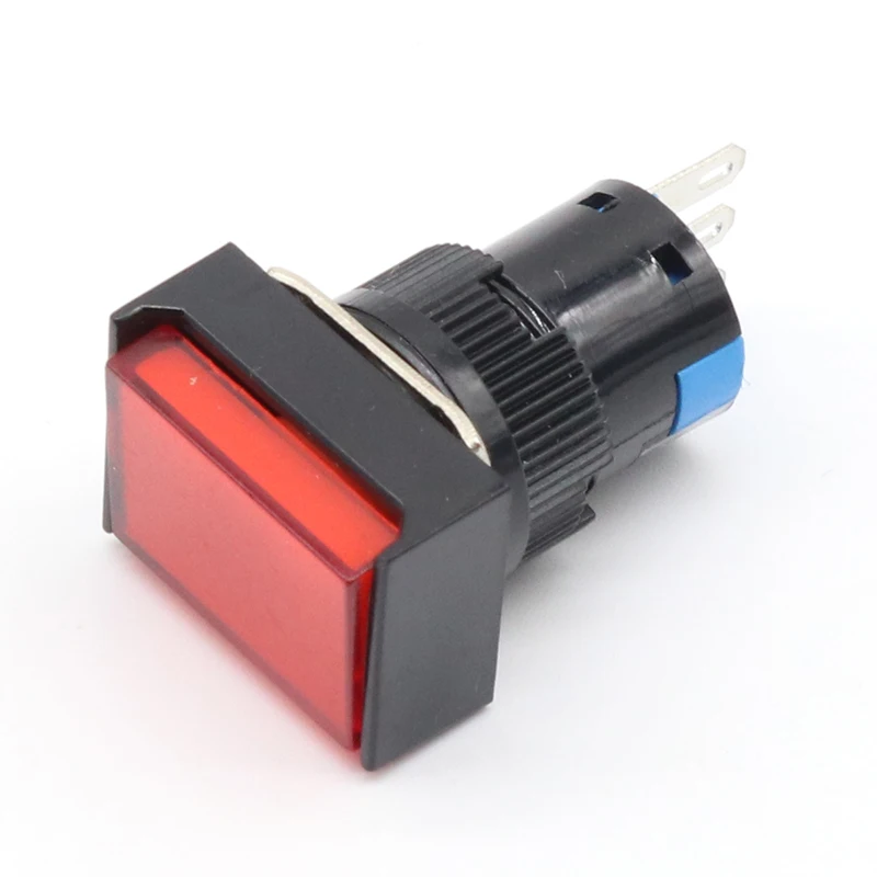 1pcs 16mm Rectangle Momentary push button switch  3pins