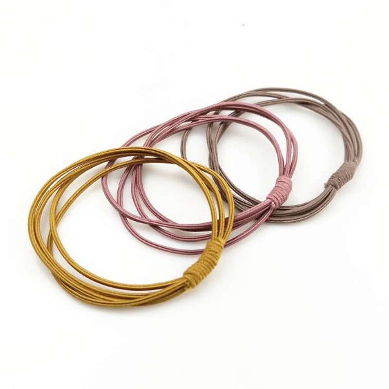 50 Pcs High Quality Adult Girl Colorful Elastic Hair Band Hair Simple Ponytail Rubber Band Headdress Ponytail Holder Ornaments