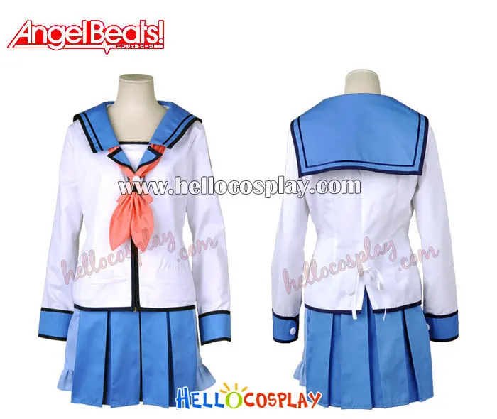 Angel Beats! School Girl Uniform Cosplay Costume H008