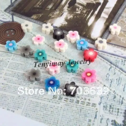 

9.5mm Polymer Clay Flower Beads, Wholesale 500pcs Polymer Clay Slice Charm Pendants