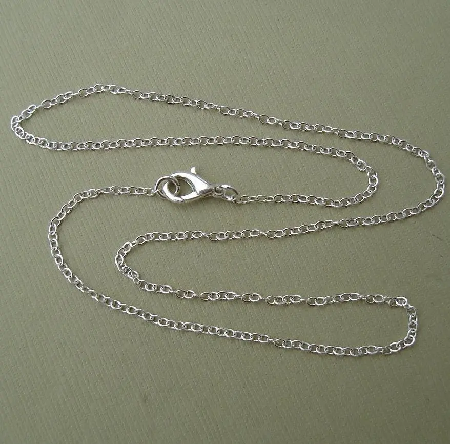 

Free shipping!!!! Chain Ready To Wear Flat Oval Cable 2*1.5mm with lobster clasps 27"L