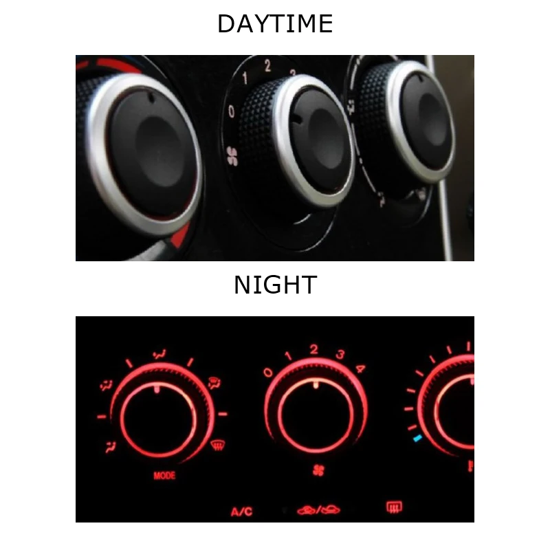 3pcs/Set Aluminum Alloy Car Air Conditioning Knobs AC Knob for Mazda 5 Mazda CX-7 Heat Control Switch Knob Car Accessories