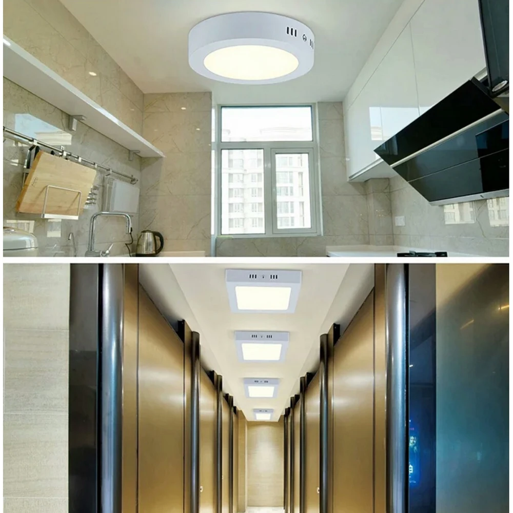 Ultra-thin Led Panel Ceiling Light AC85-265V Waterproof Surface LED Spotlight Lamp Corridor Home Aisle Hotel Bathroom Lighting image 6