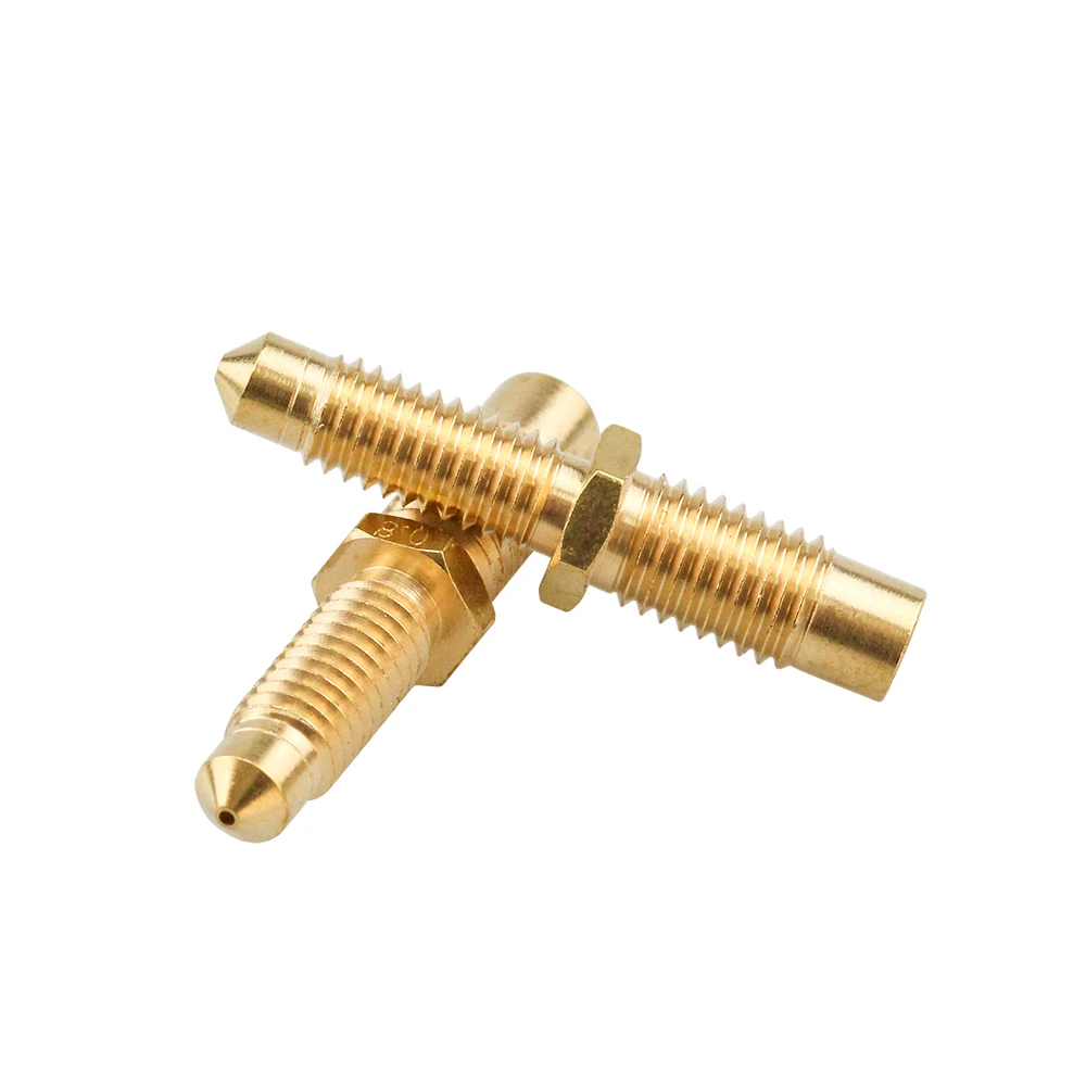 Integrated Copper Nozzle For E3D V6 Remote M6 M7 Thread Extruder Hotend 0.2/0.4/0.8mm For 1.75 Brass Extruder Print Nozzle