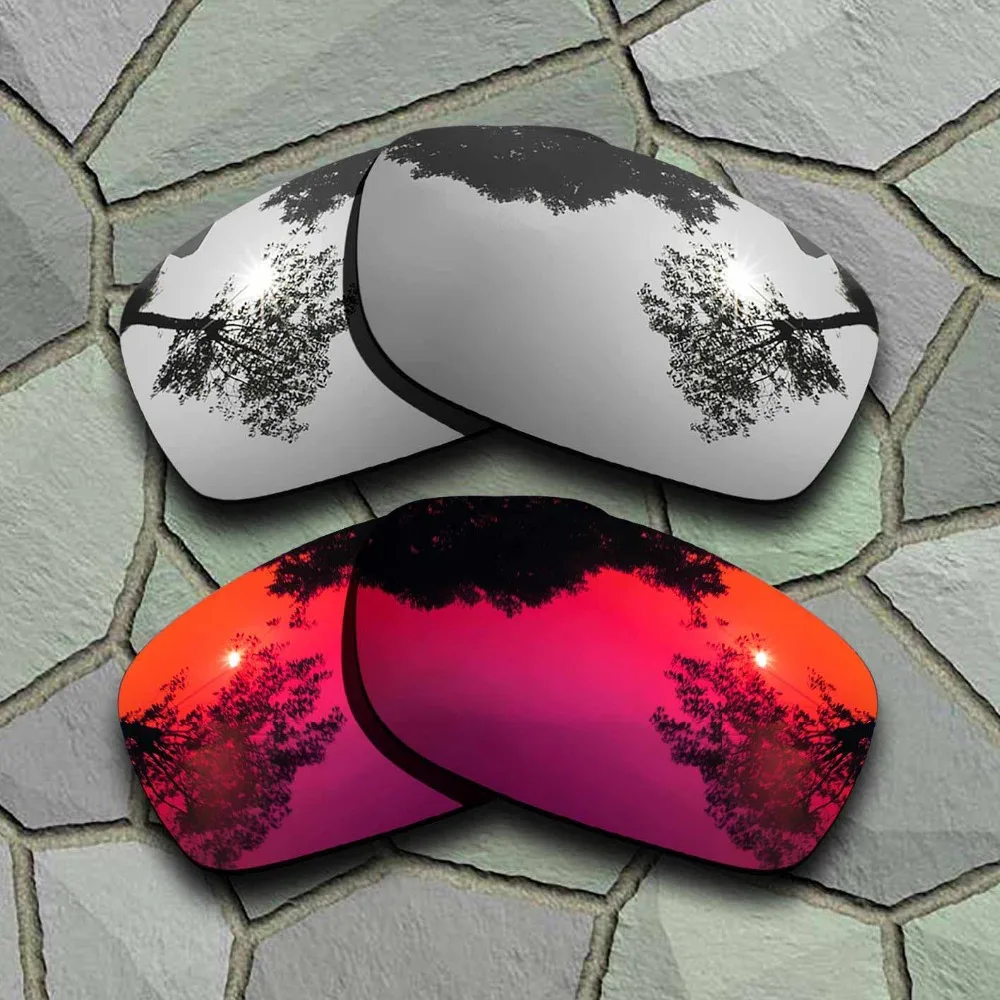 

Chrome&Violet Red Sunglasses Polarized Replacement Lenses for Oakley Fives Squared