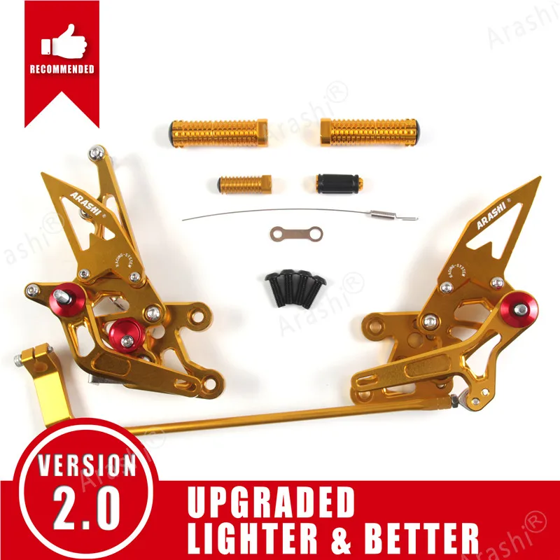 Arashi 1 Set Voor YAMAHA FZ8 2010 2011 2012 2013 Geen ABS CNC Verstelbare Voetsteun Voetsteunen Rider Achteren Geplaatste Achter Set Peg FZ 8 800 FZ1