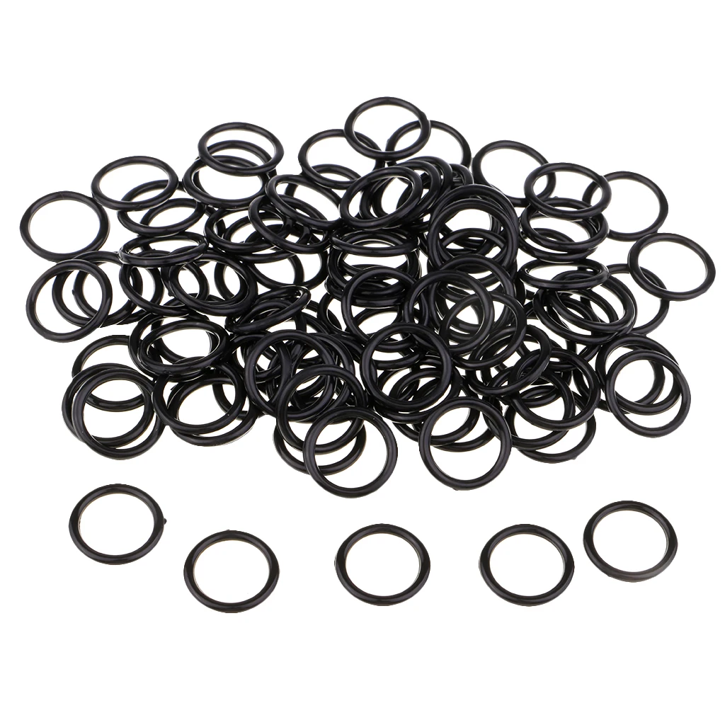 100Pcs 12mm Round Bra Strap Adjuster Slider O Ring Lingerie Supplies Clear & Black & White