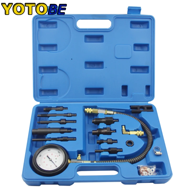 12Pc Diesel Engine Compression Tester Kit Direct & Indirect Injection Tester