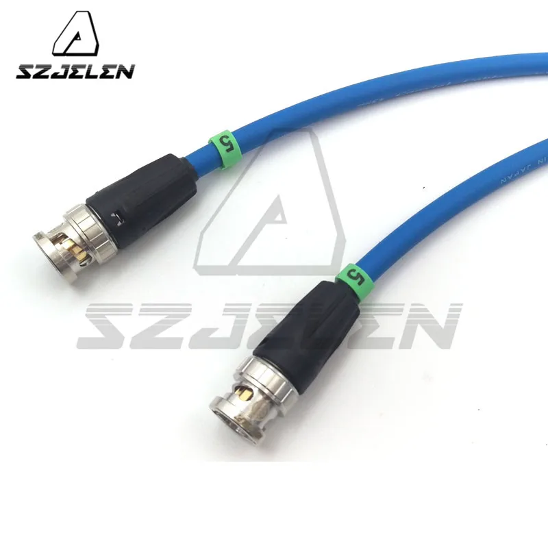 SZJELEN-cable Coaxial de vídeo, 12G, HD, SDI, Neutrik, BNC a BNC, 75 Ohm, Coaxial, CANARE LV-61S, 75 OHM, azul, 5M