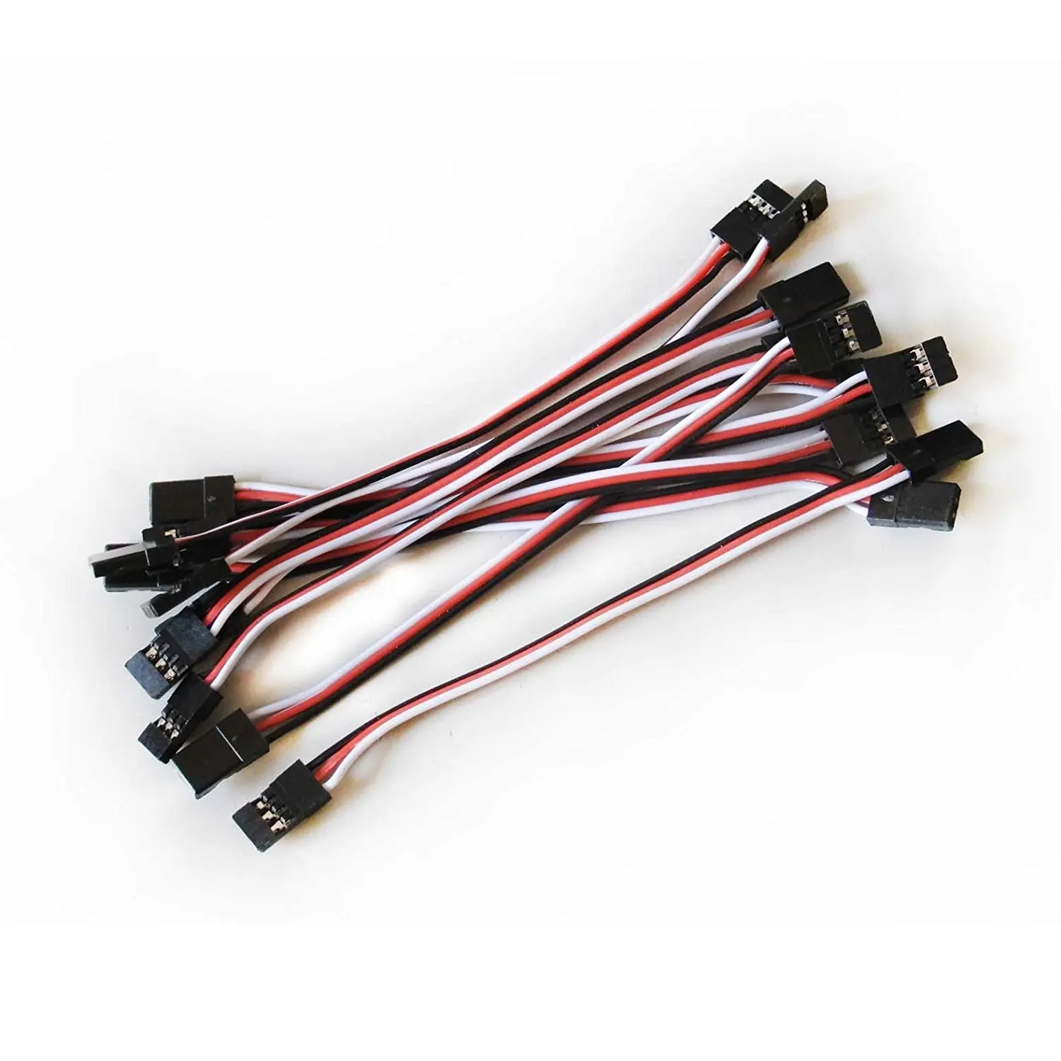 

10pcs * EBOYU 15cm Male to Male Jr Plug Servo Extension Lead Wire Cable 150mm