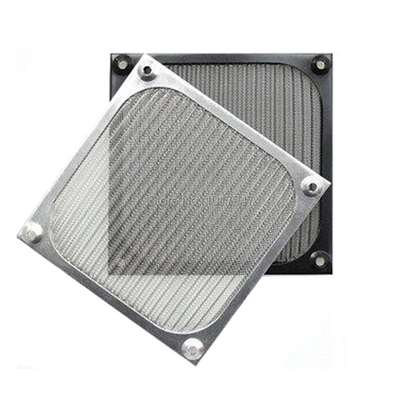 2Pieces 60mm Aluminum Dustproof Fan Filter 6CM Black Silver Metal PC Computer Mesh Dust Case Guard with Screws