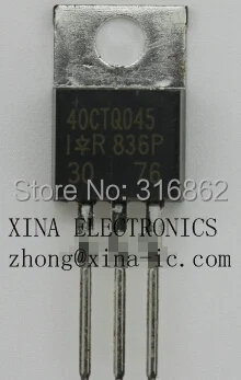 40CTQ045PBF 40CTQ045 40A/45V TO-220  ROHS ORIGINAL 10PCS/lot  Free Shipping Electronics composition kit