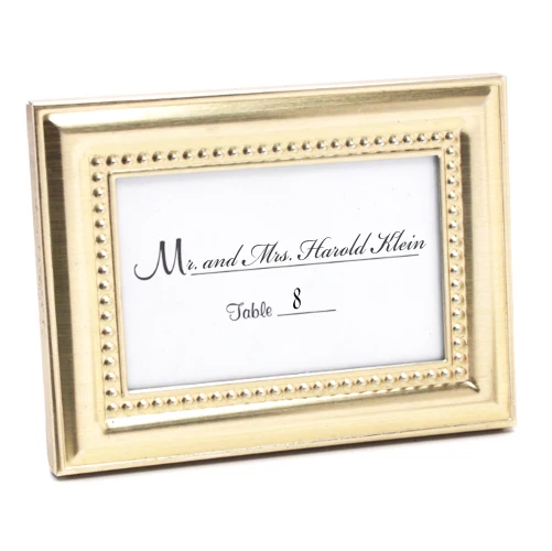 

(25 Pieces/lot) Classic Wedding and Party Decoration gift of Beautifully Beaded Gold Photo Frame Place Holder wedding souvenirs