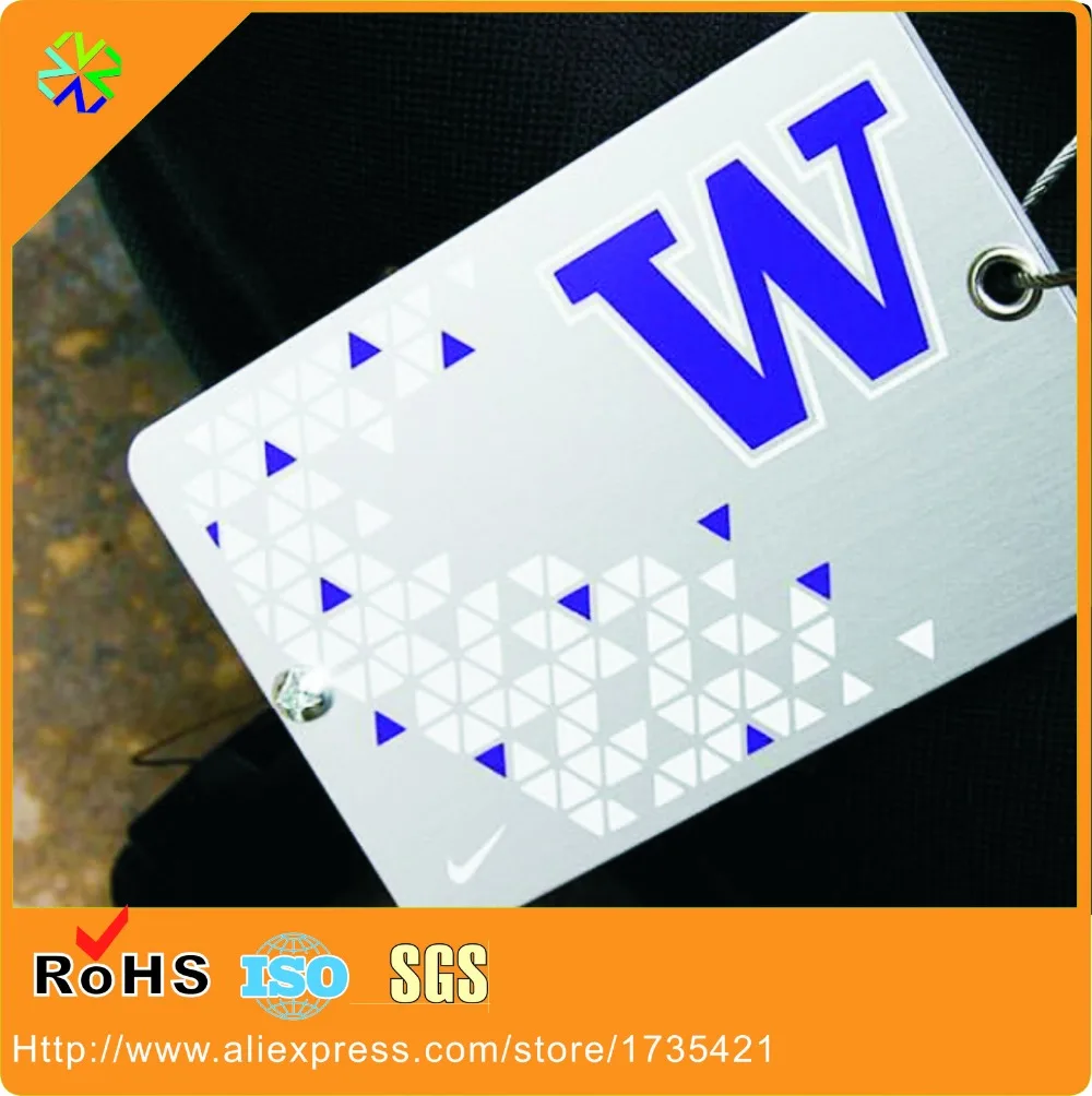 New Creative custom size/logo/printing etc Metal tag with eyelet