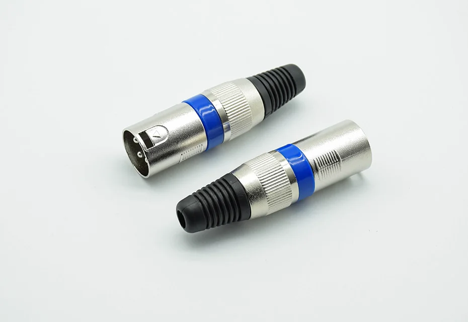 2 Stück Audio-Kabelstecker MIC Männlicher Stecker 3-Pin XLR-Buchse Professioneller Mikrofon-Kabelverbinder – Detail 2