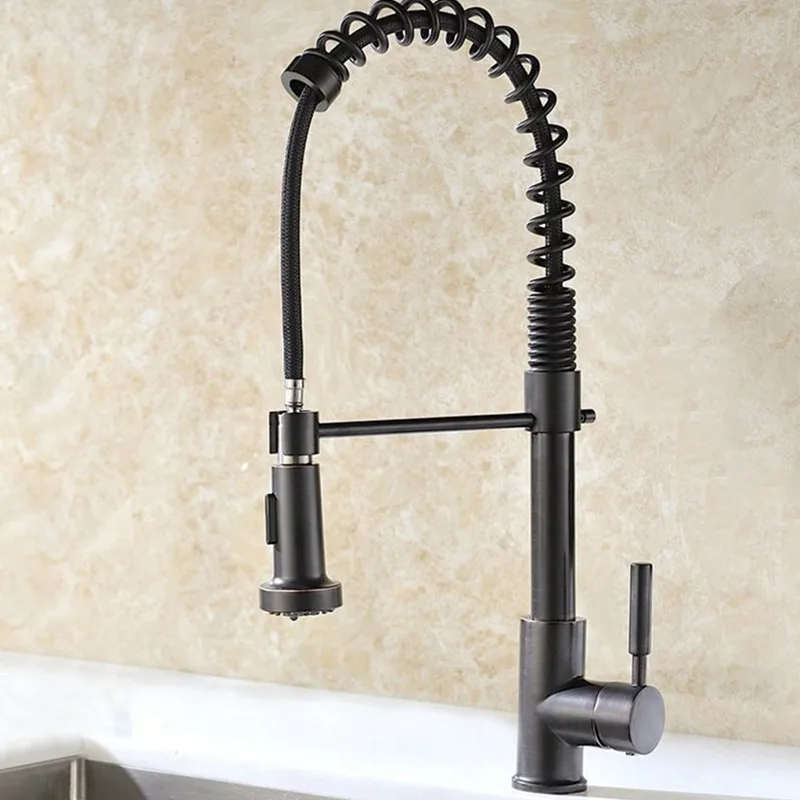 

Kitchen Faucet Durable and Sturdy Pull Out Kitchen Faucet with Sprayer Oil Rubbed Bronze Kitchen Sink Faucet