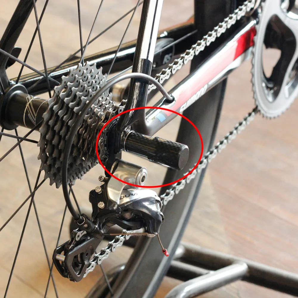 Fouriers Bicycle Rear Derailleur Protector Guard Gear Mount on Quick Release QR Cap Drivetrain Guards Carbon or Alloy Bike Parts