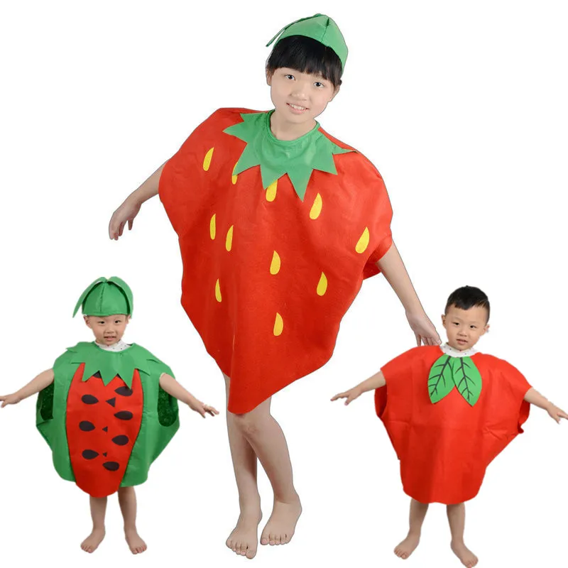 

Children Kids Family Party Cartoon Fruit Costumes Cosplay watermelon/Strawberry/apple Clothes for Boys Girls