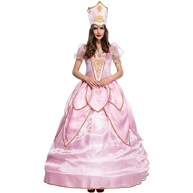 Hot Sexy Elegant Deluxe Fairy Godmother Costume Adult Glinda Wizard of Oz Halloween Fancy Dress