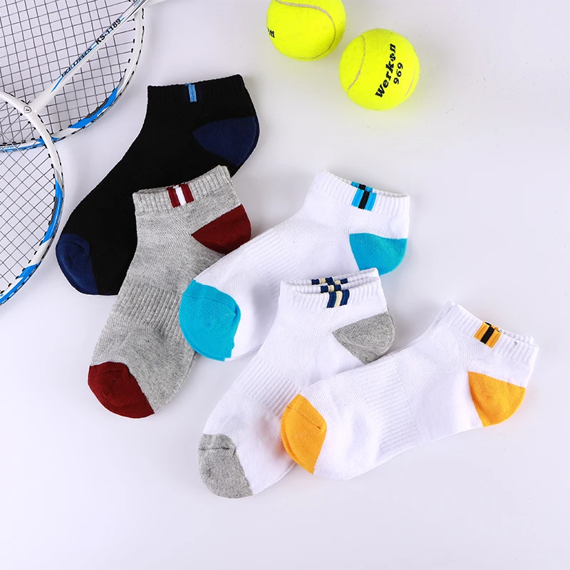 5Pairs High Quality Men Socks Short Sock Deodorant Male Mesh Breathable Summer Dress Sokken Classic Plus size 38-48