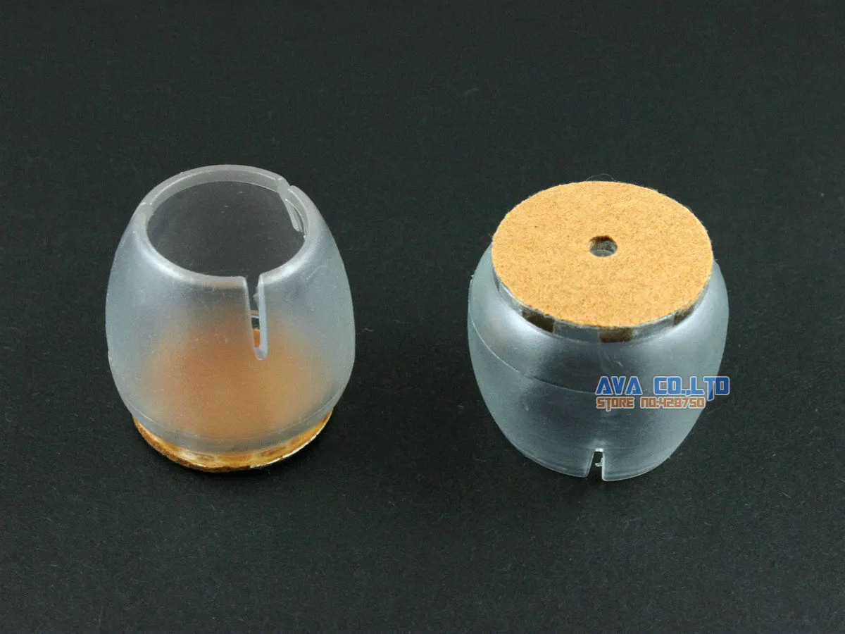 

20 Pcs 28*28mm Chair Leg Cap Rubber Feet Protector Pad Cover Round Felt Base
