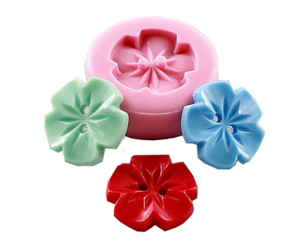 

Fondant Cake Mold Gum Flower Chocolate Mould Decorating Baking Tools Polymer Clay Very Small !!!!! Mini Button Silicone PRZY 001