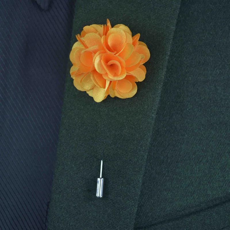 New Floral Lapel Pin for Men Brooches Wedding Suit Decoration Pins and Brooches Fashion Mens Jewelry Coat Badge Accessories