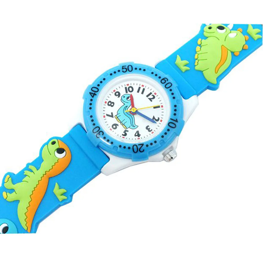 Montre-bracelet à quartz en silicone pour enfants, montres pour enfants, caoutchouc, dinosaure, dessin animé, garçons, filles, tout neuf, haute qualité, mignon